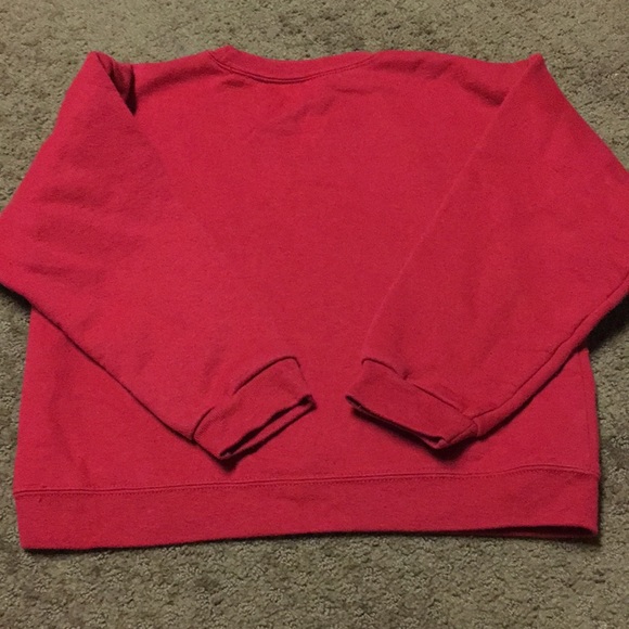 Girls size Small solid red sweatshirt by Hanes - Picture 4 of 4